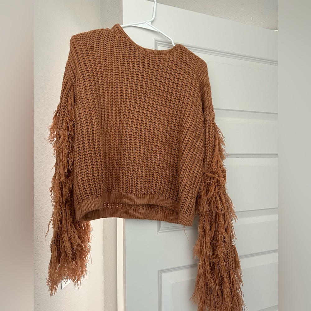 Fringe Sleeve Sweater